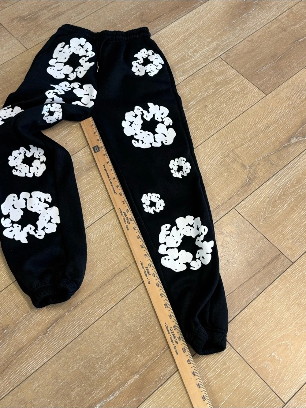 Black Graffiti Print Jogger Sweatpants Streetwear Unisex Y2K Wide Leg Lounge